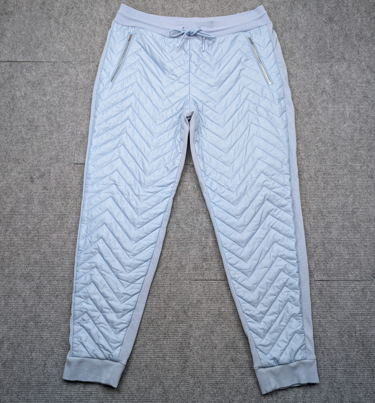 Athleta Solstice Jogger Womens 12 Blue Primaloft Quilted Athleisure Outdoor Cold