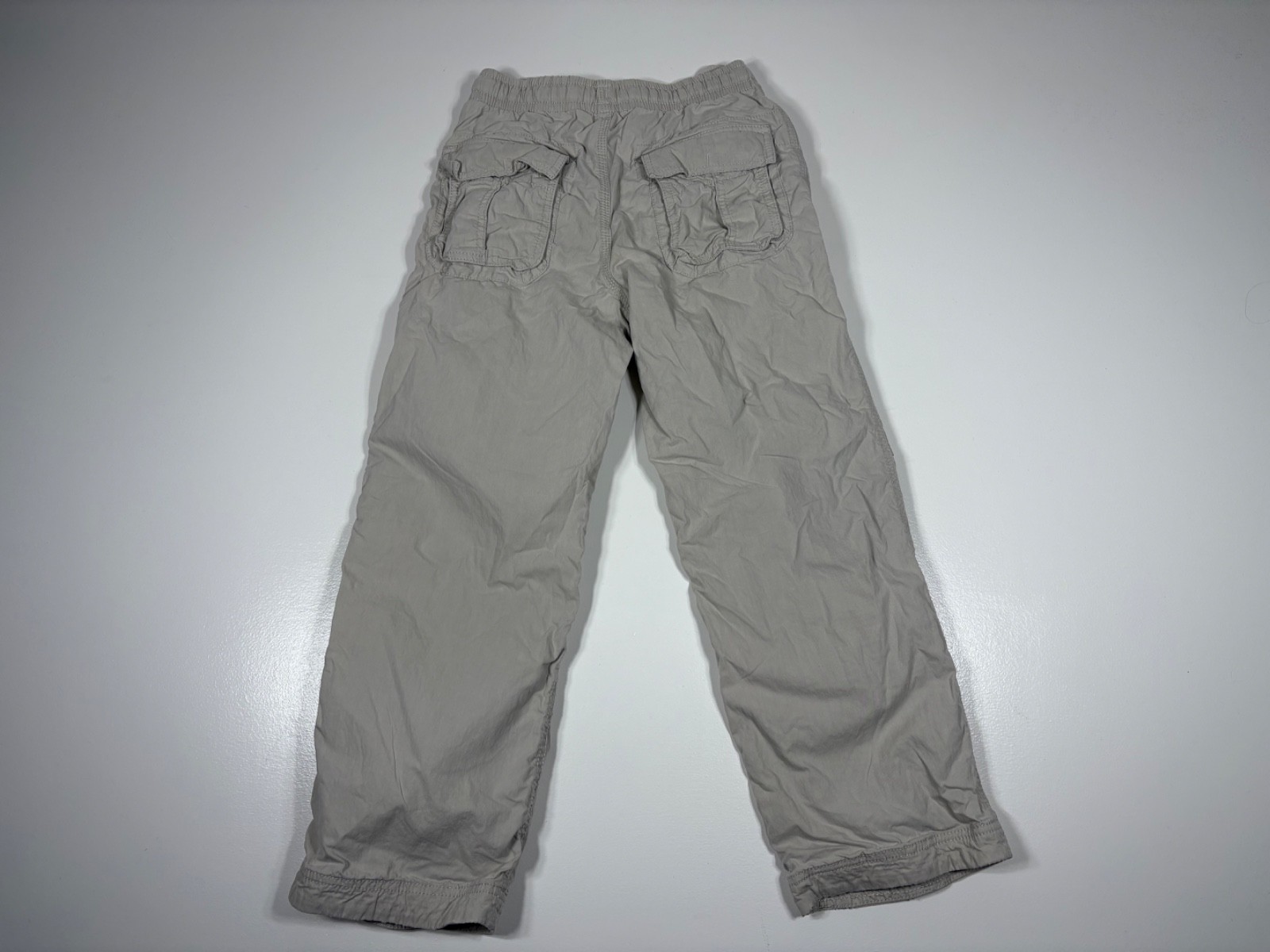 GapKids Cargo Pants Boys Size 8 Beige Suspender Hooks Outdoor Play