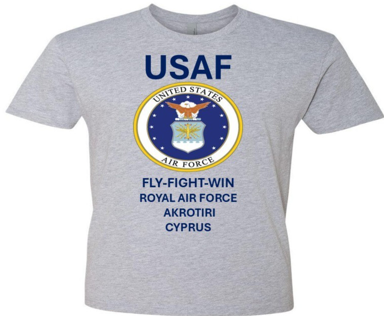 AL DHAFRA AIR BASE* UNITED ARAB EMIRATES*SHIRT W/EMBLEM*USAF OFFICIALLY LICENSED