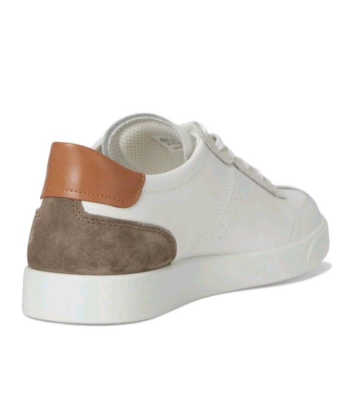 ECCO Men’s Street Lite Retro Sneaker White Gravel Cashmere EU 43 Size 9 – 9.5 US