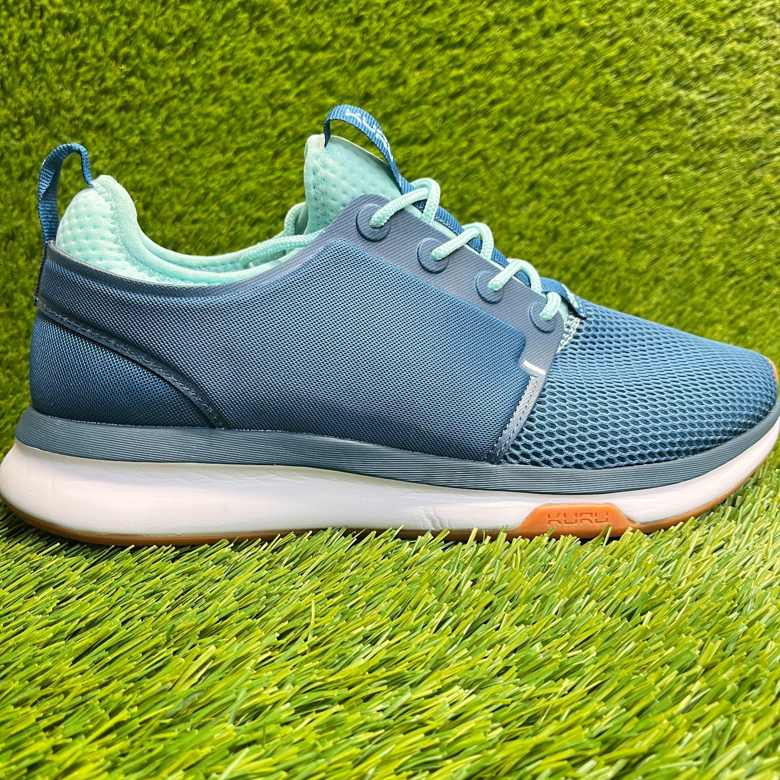 Kuru Atom Womens Size 11.5 Blue White Athletic Running Walking Shoes Sneakers