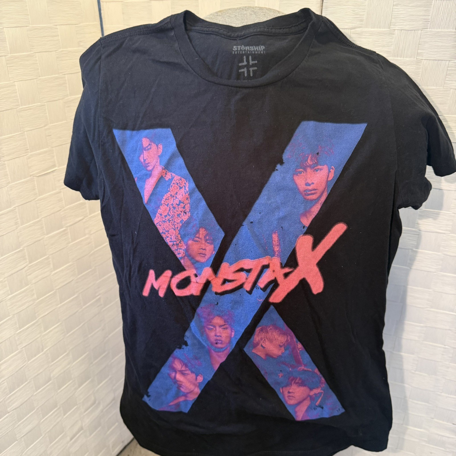 Starship XS MoonSta X graphic t shirt unisex mens womens black crew neck