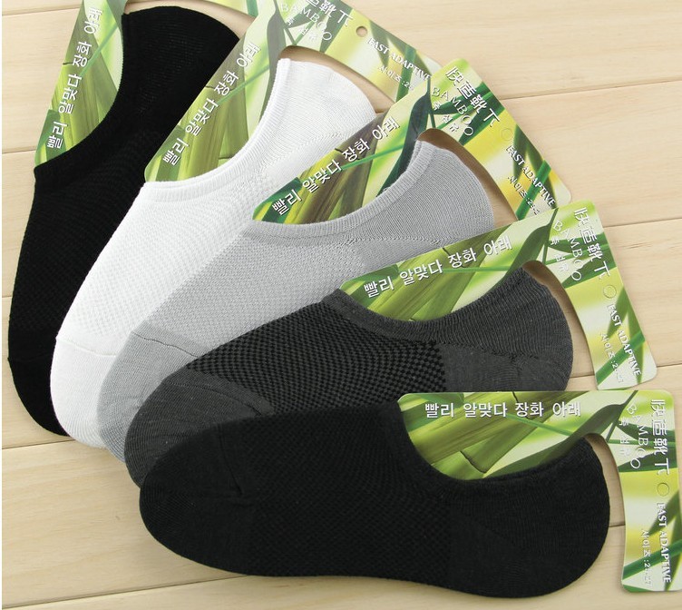 5/10Pack Bamboo No Show Nonslip Men Ankle Sport Mesh Solid Work Socks 7-11 10-13
