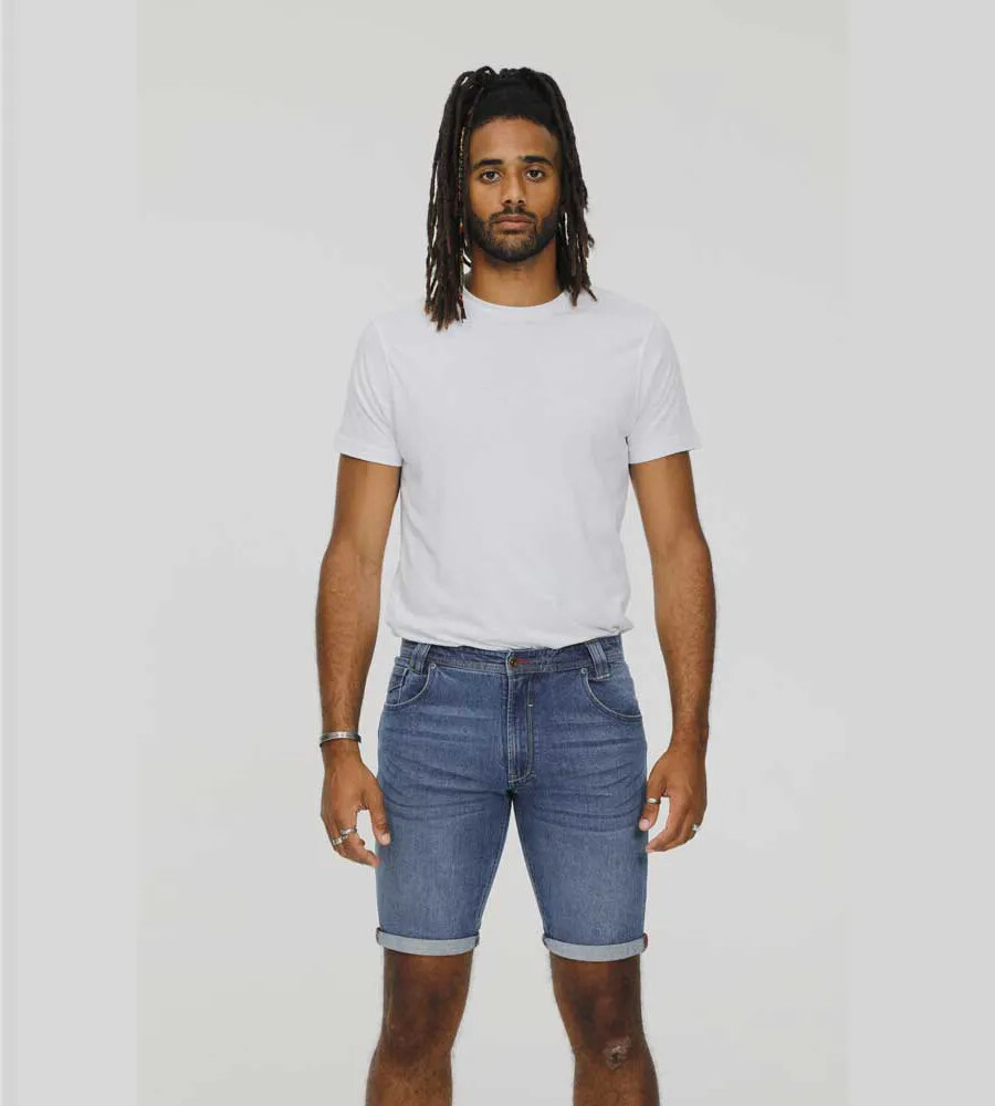 D555 Duke Mens Blue Stretch Denim Shorts 30″ 32″ 34″ 36″ 38″ 40″ (201504-R)