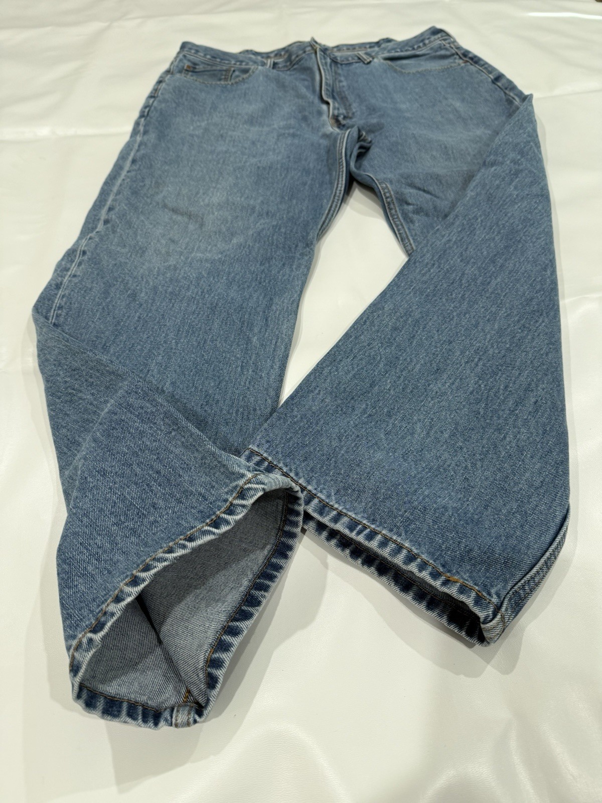Levis 550 Straight Leg Stone washed Blue Denim Jeans Mens 42×32
