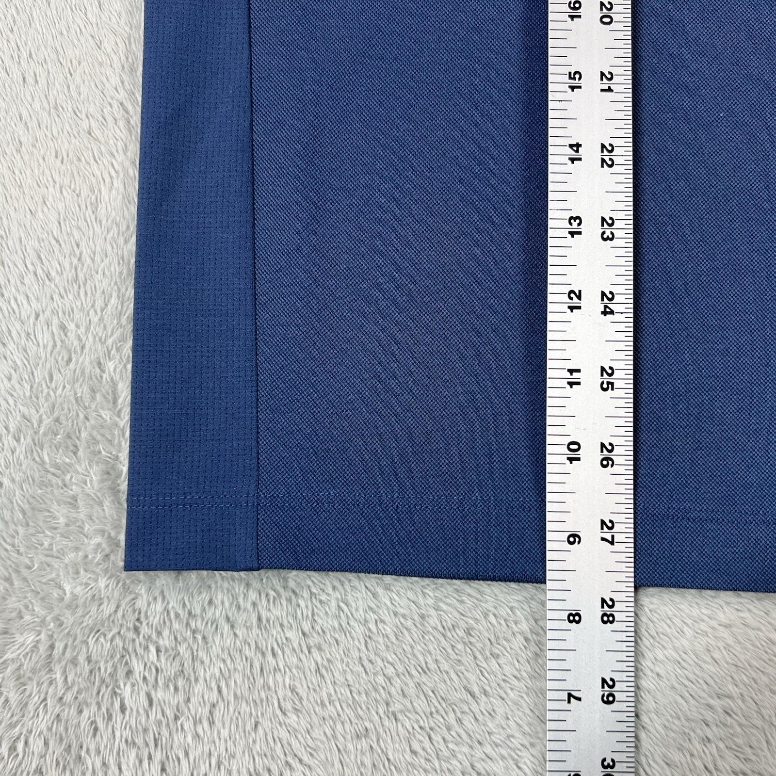 Uniqlo x Theory Shirt Mens Large Blue Dry-Ex 1/4 Quarter Zip Short Sleeve