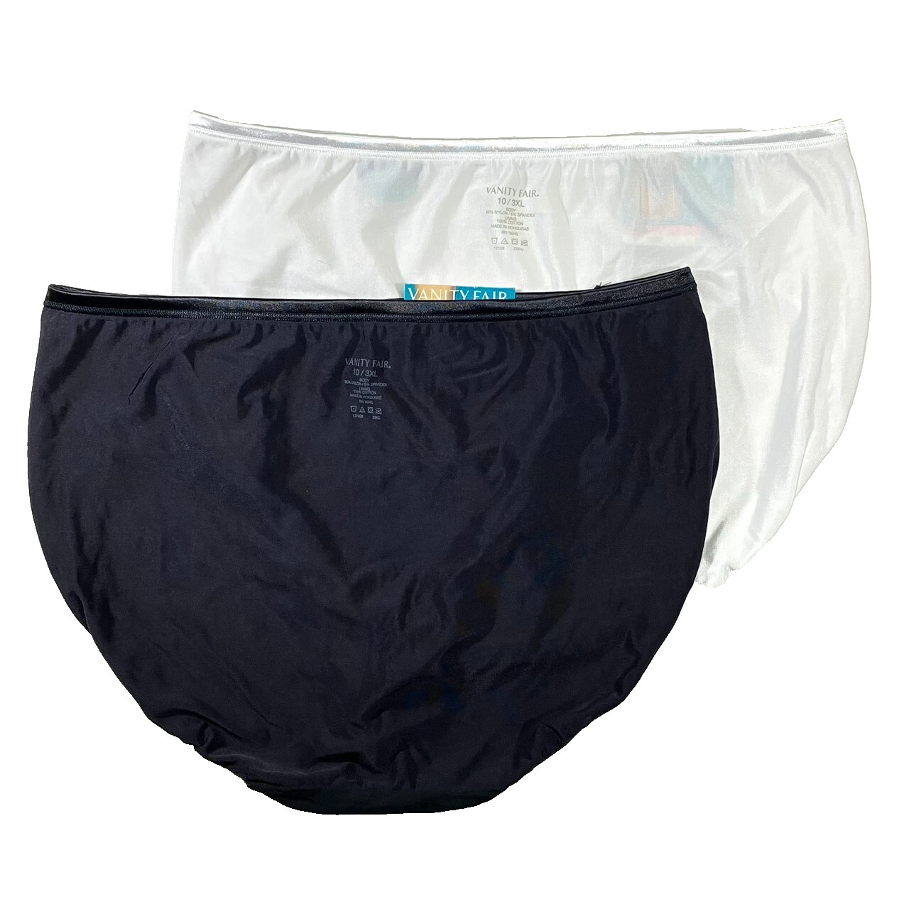 NWT 2-Pack Vanity Fair 10/3XL Illumination High Cut Panty Brief Assorted 13108