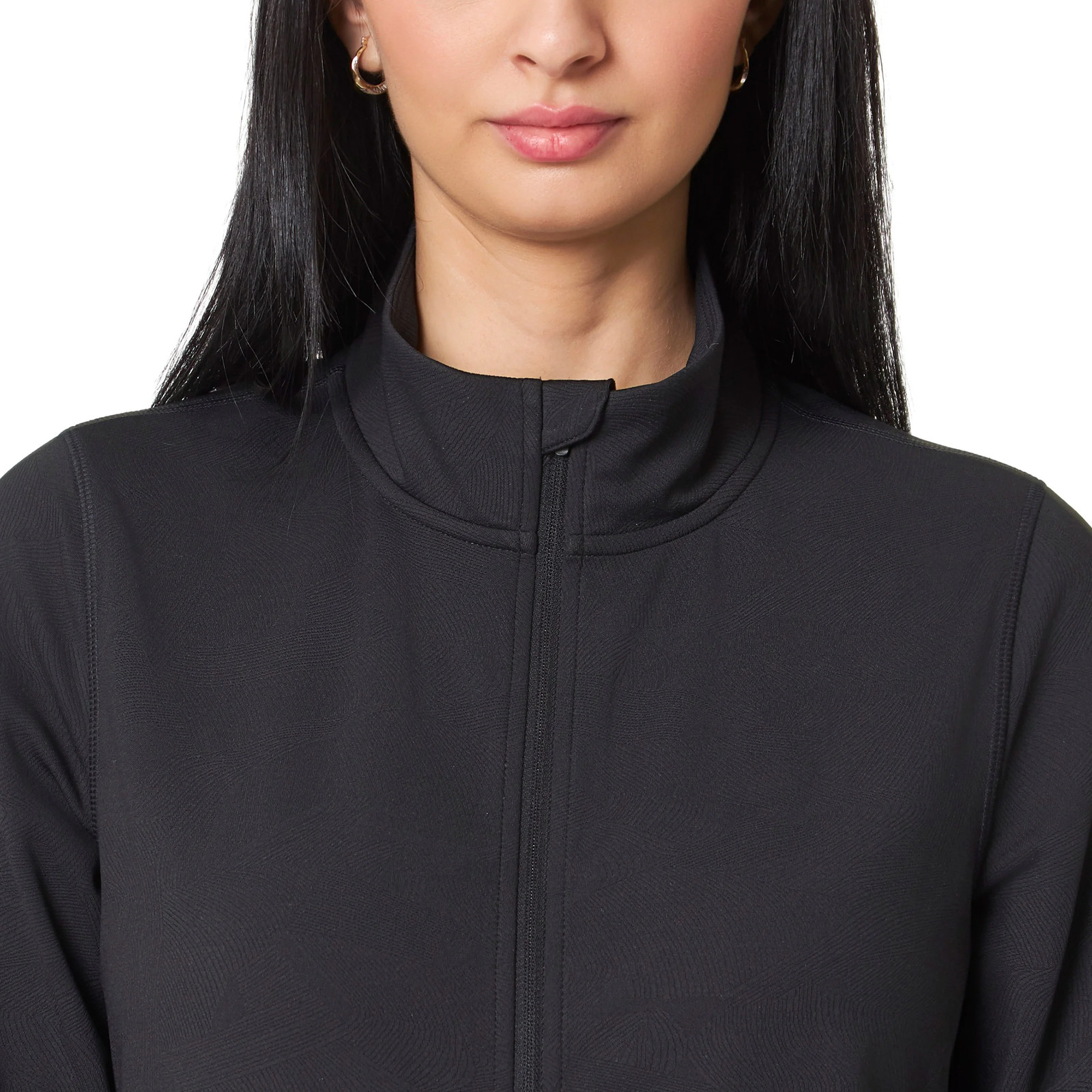 Mondetta Women’s Jacquard Full-Zip Moisture Wicking Zip Pockets