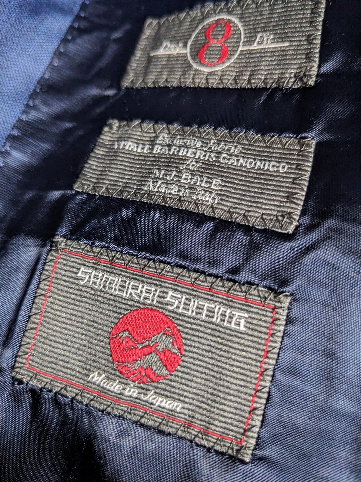 M.J. Bale Sakuro Denim Suit Jacket 46/40 Full Canvas Made in Japan VBC Wool