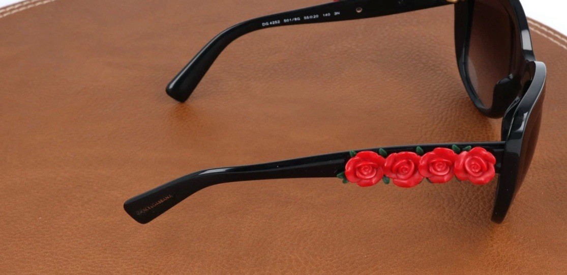 Dolce & Gabbana DG4252 Oversized Butterfly Black/Gray Gradient UV400 Rose