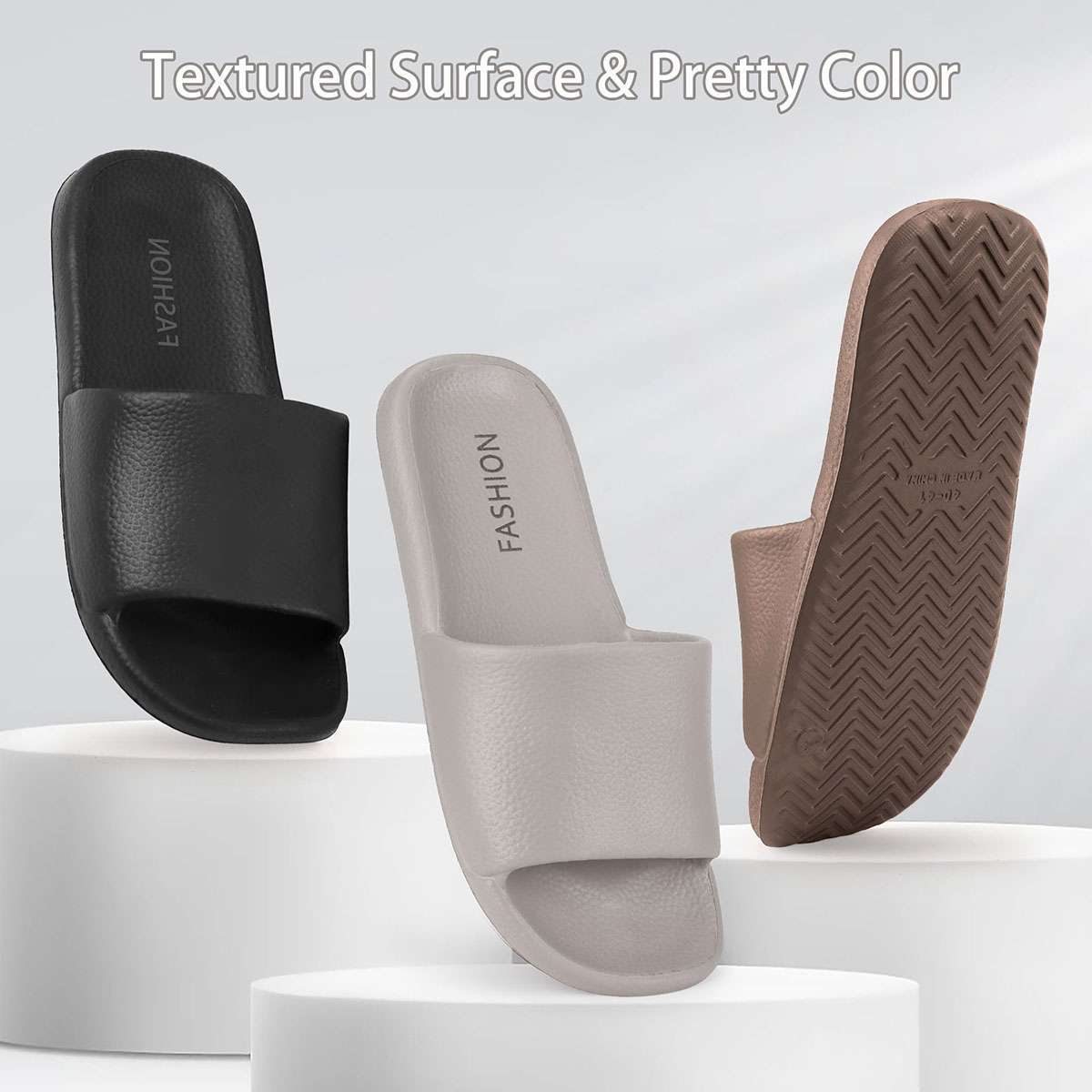 Womens Men Non-Slip Slides Shower Slippers House Sandals Bathroom Shoes Durable