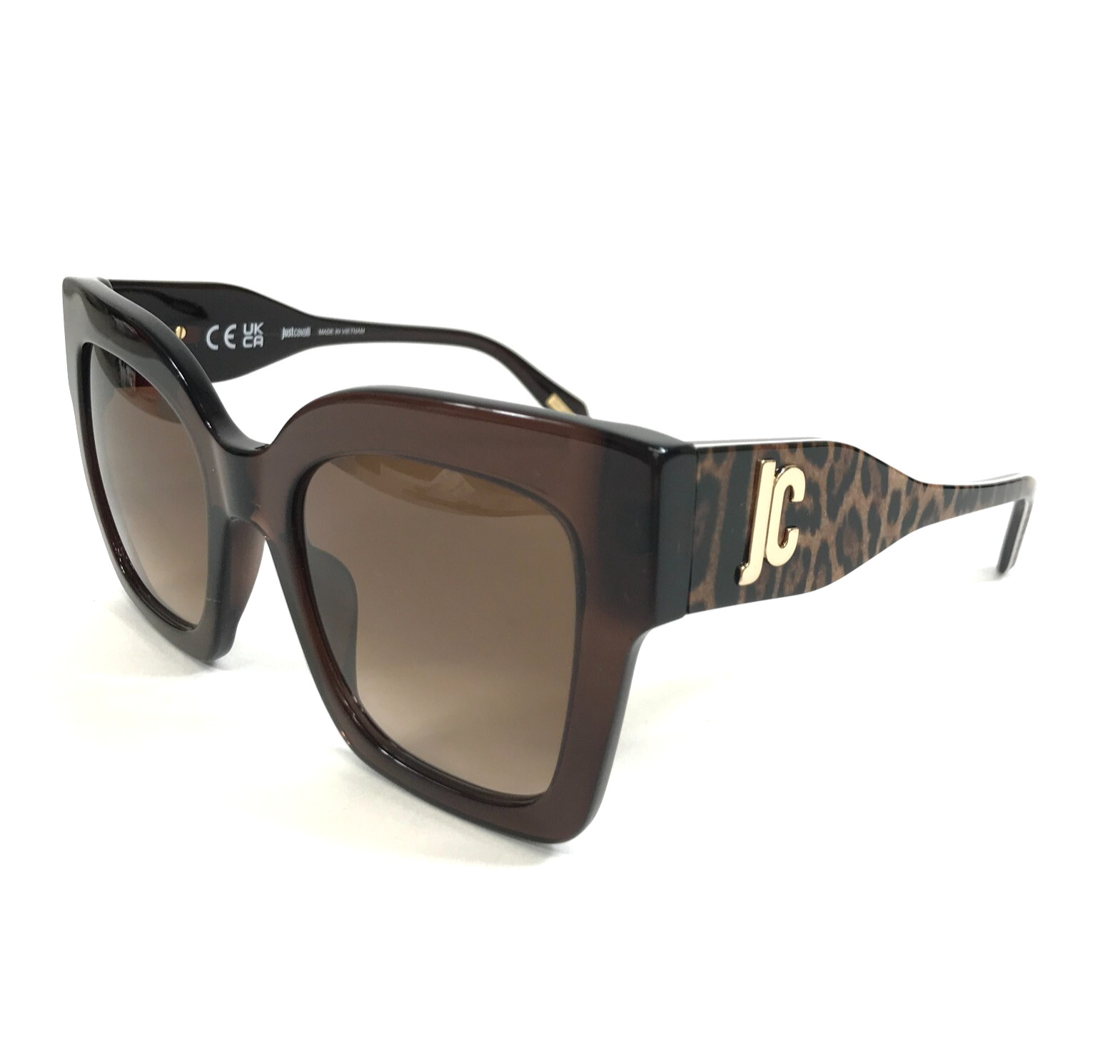 Just Cavalli Sunglasses SJC019K COL.0AAK Brown Leopard w/ Brown Gradient Lenses