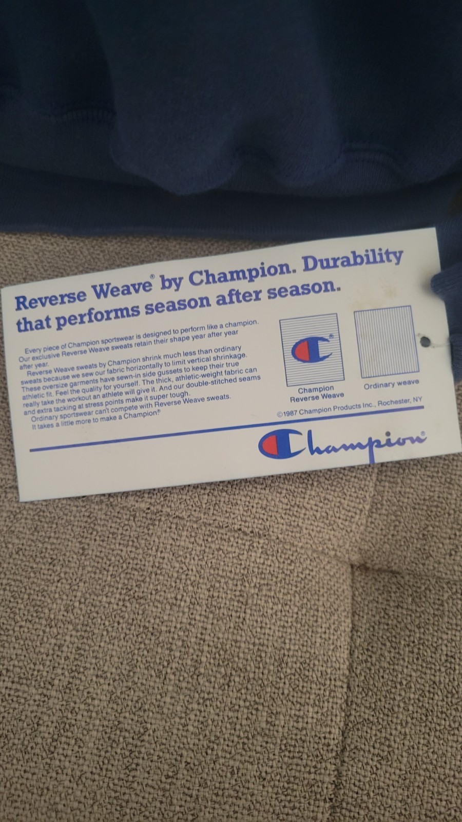 Vintage Champion Reverse Weave Small Made in USA Crewneck Sweatshirt 80s NOS…