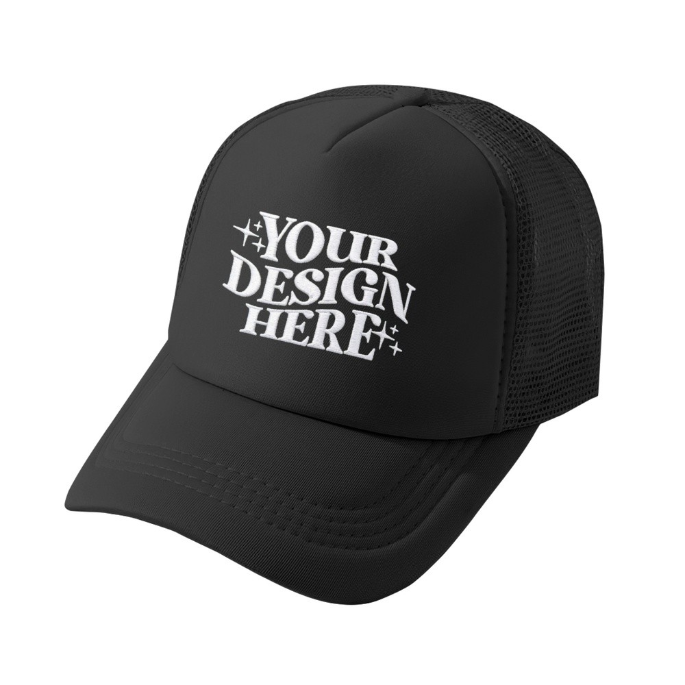 Curved Mesh Fishing Trucker Hat Custom Logo Name Photo Outdoor Daily Wear Cap