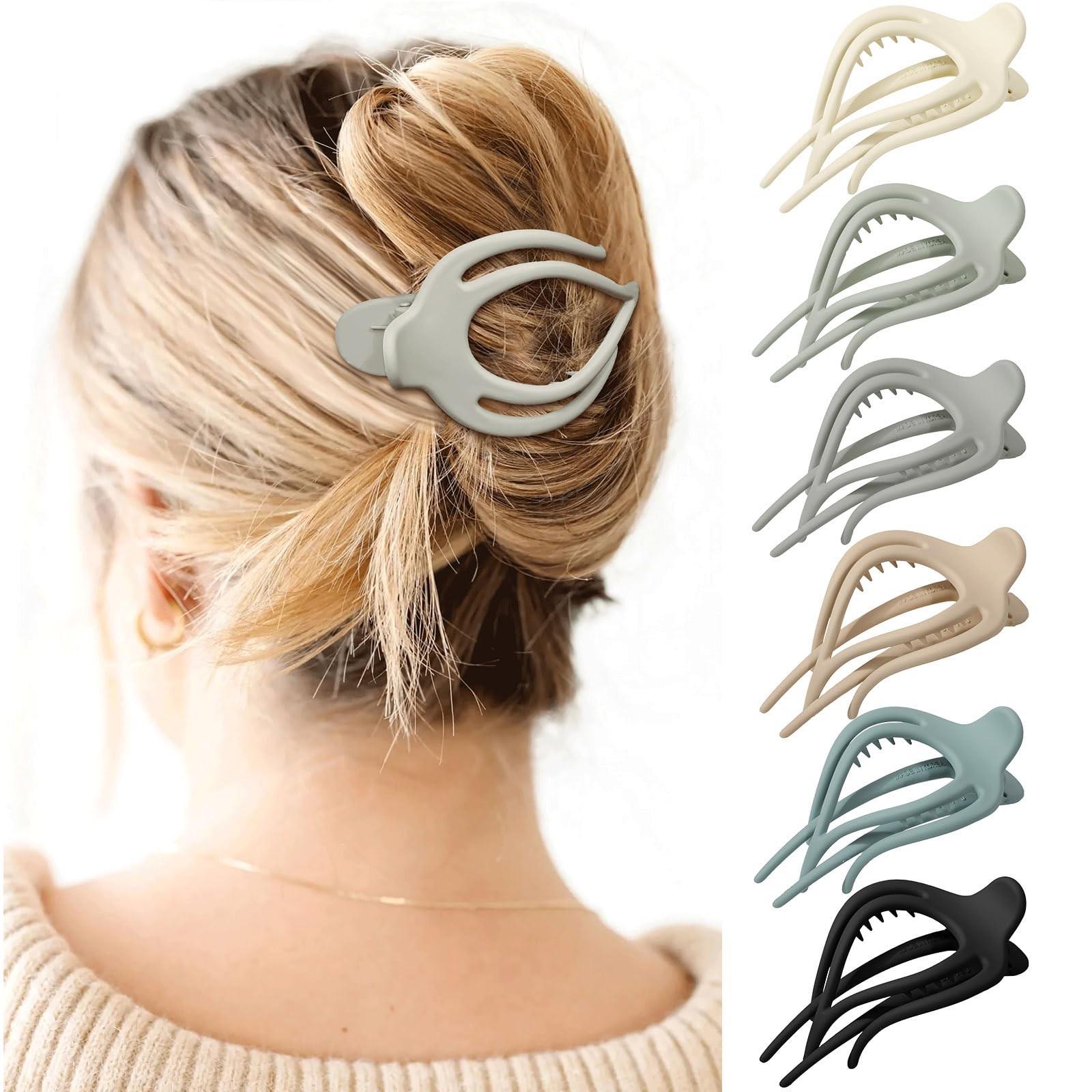 French Concord Hair 1 Count (Pack of 6), Matte Curved(Medium,4 inches) #1