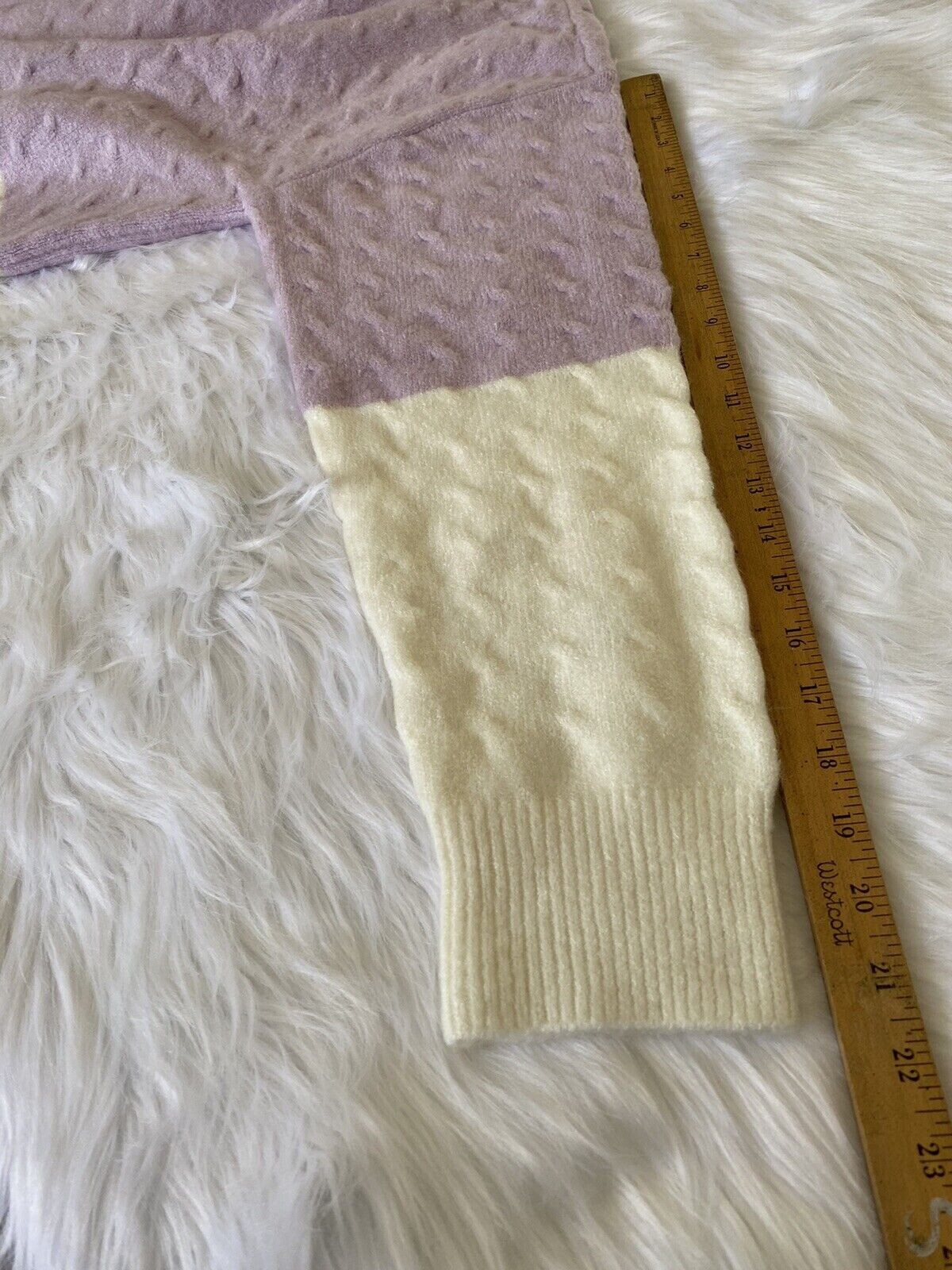 Lovers + Friends Revolve Colorblock Sweater Soft Purple Spring Summer Pastel New