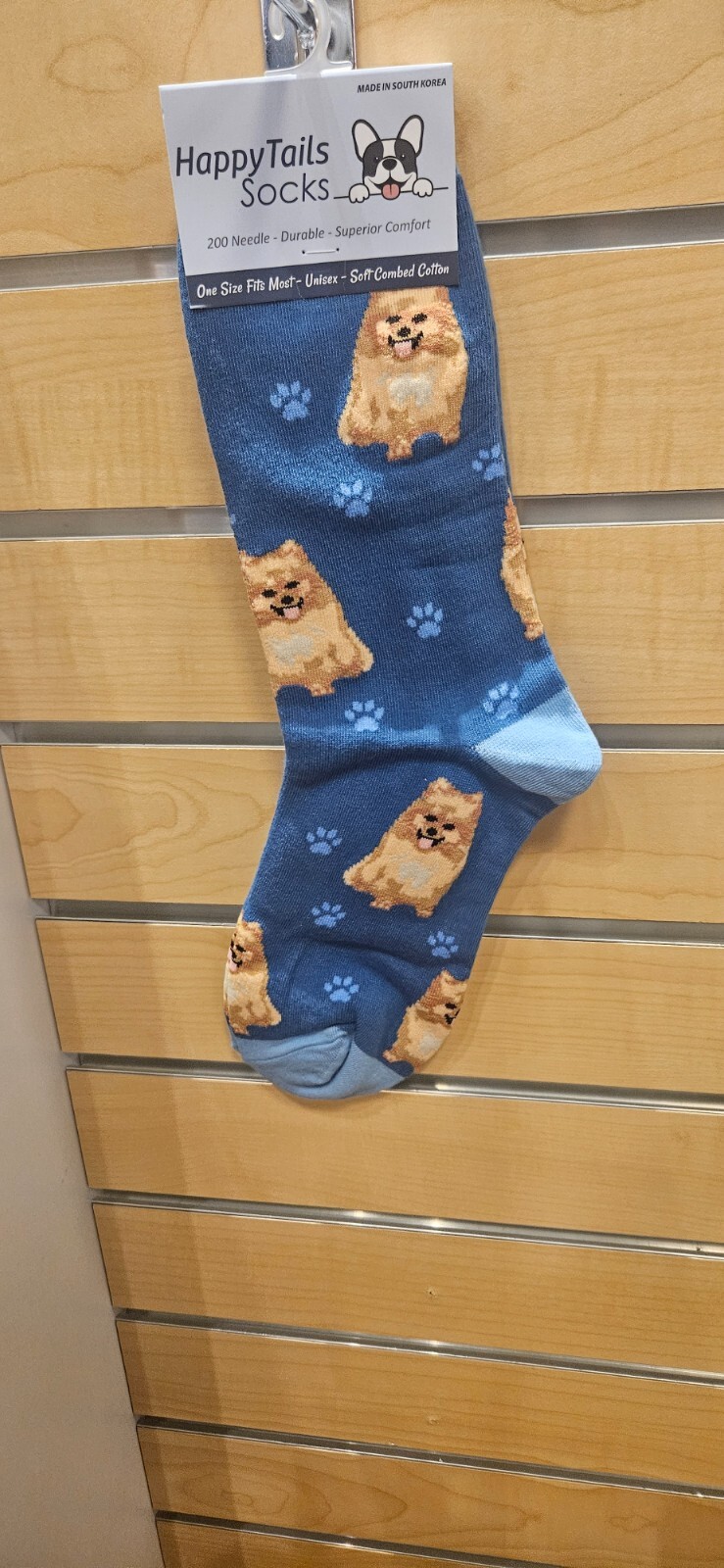 Happy Tails Pomeranian Socks Pet Lovers One Size Fit Most