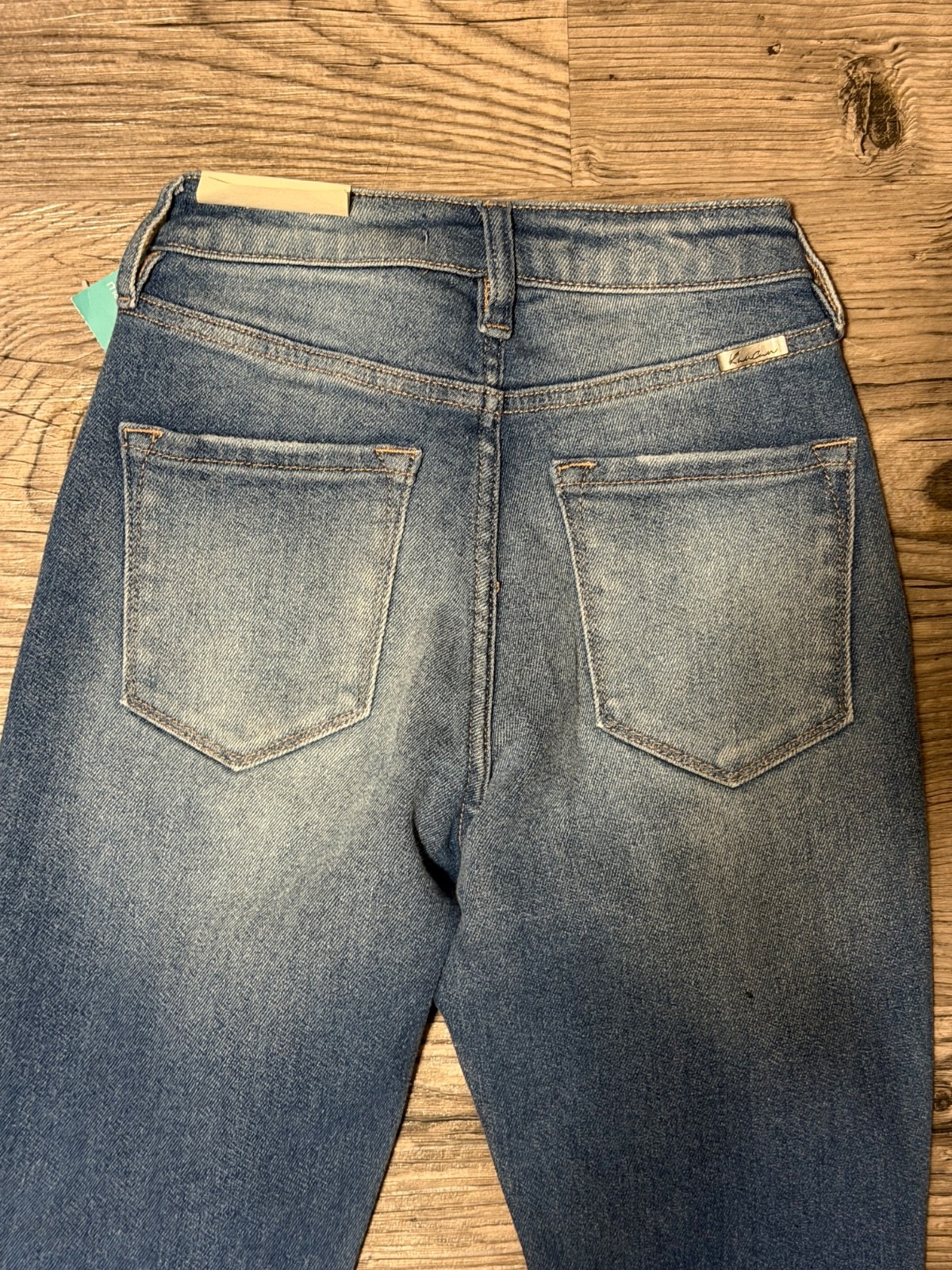Women’s KANCAN Skinny Curvy High Rise Frayed Hem Jean Size 24