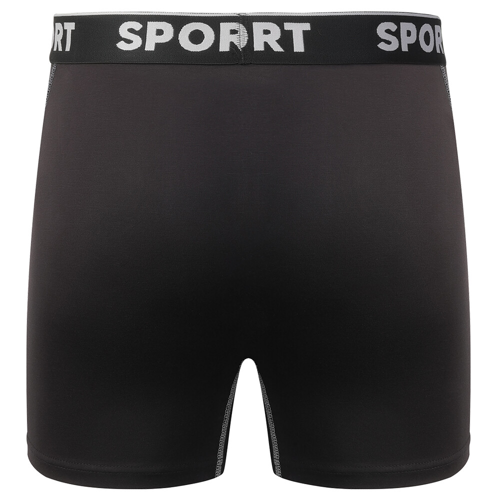 4 Pack Mens Bamboo Underwear Soft Boxer Briefs Anti Chafing Trunks Waistband Fly
