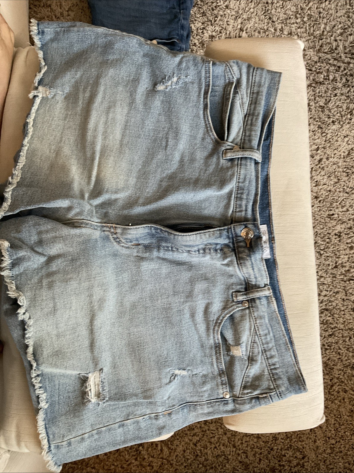 Women’s Blue Denim Jean Shorts Stretchy Sophia Vergara