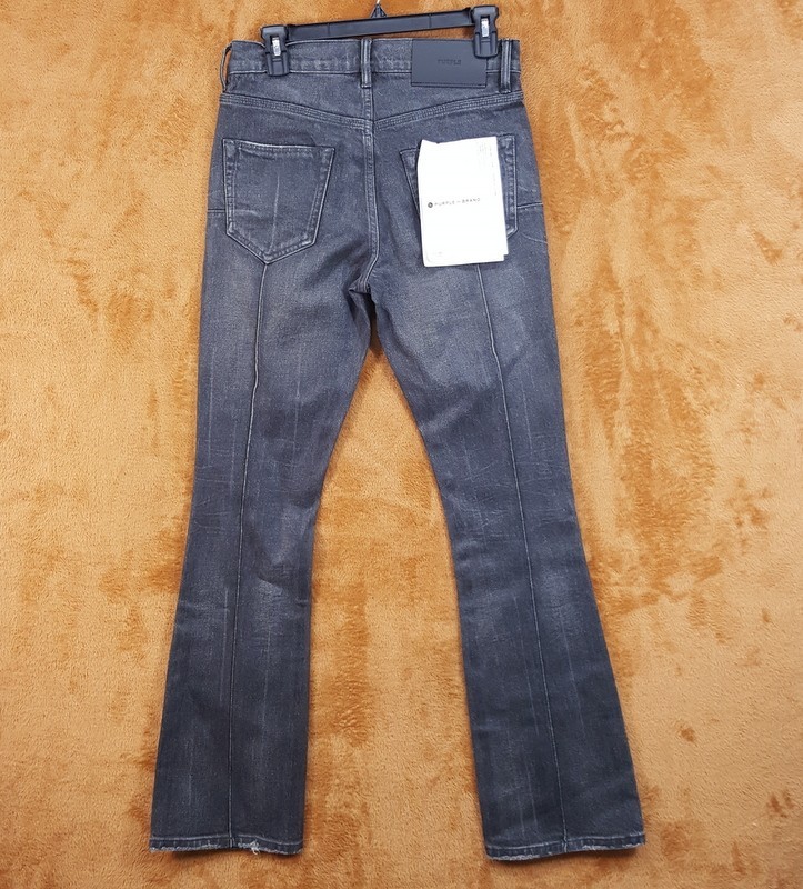 PURPLE BRAND Jeans Mens Size 29 Gray Wash Flare Pintuck Slim Fit P004 $295