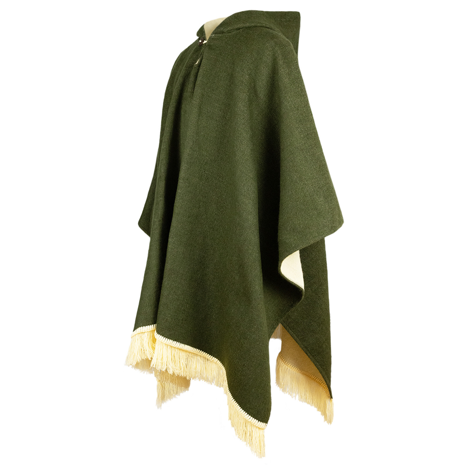 LUXURIOUS ALPACA BLEND PONCHO | HOODED | SOFT&WARM | UNISEX | SOLID OLIVE GREEN