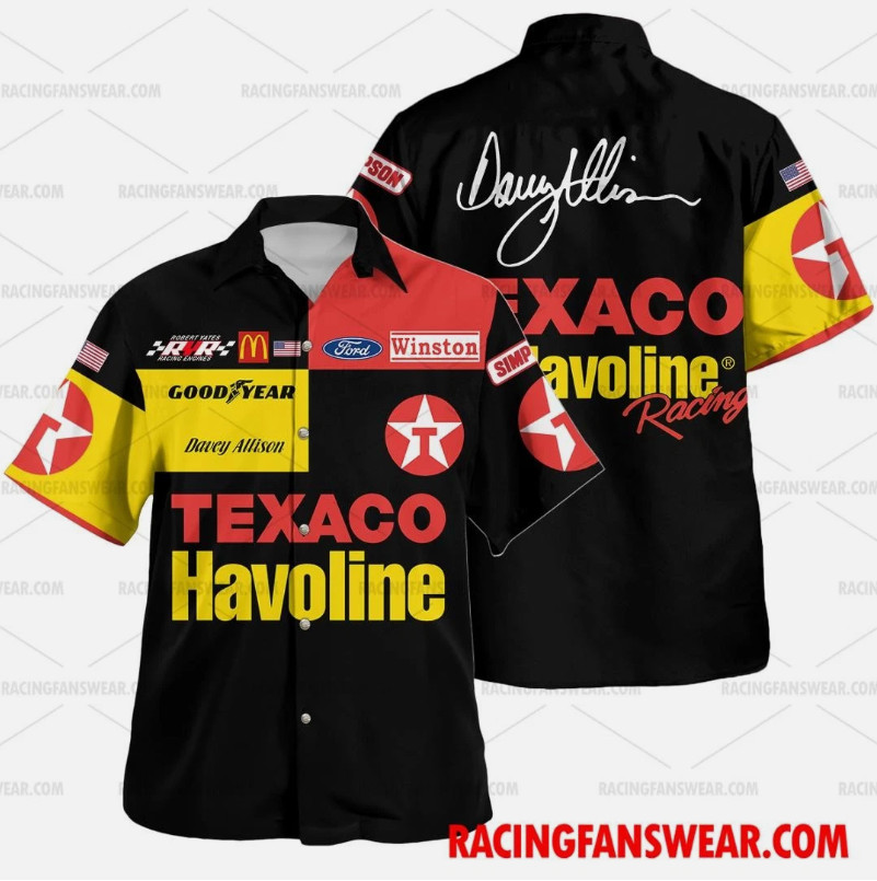 Davey Allison Nascar 1990s Racing Uniform Hawaiian Shirts