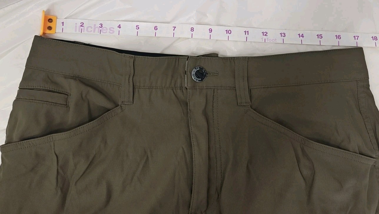 Orvis Trek Pants Mens 34×30 Green Stretch Nylon Water Repellent Hiking 1525905