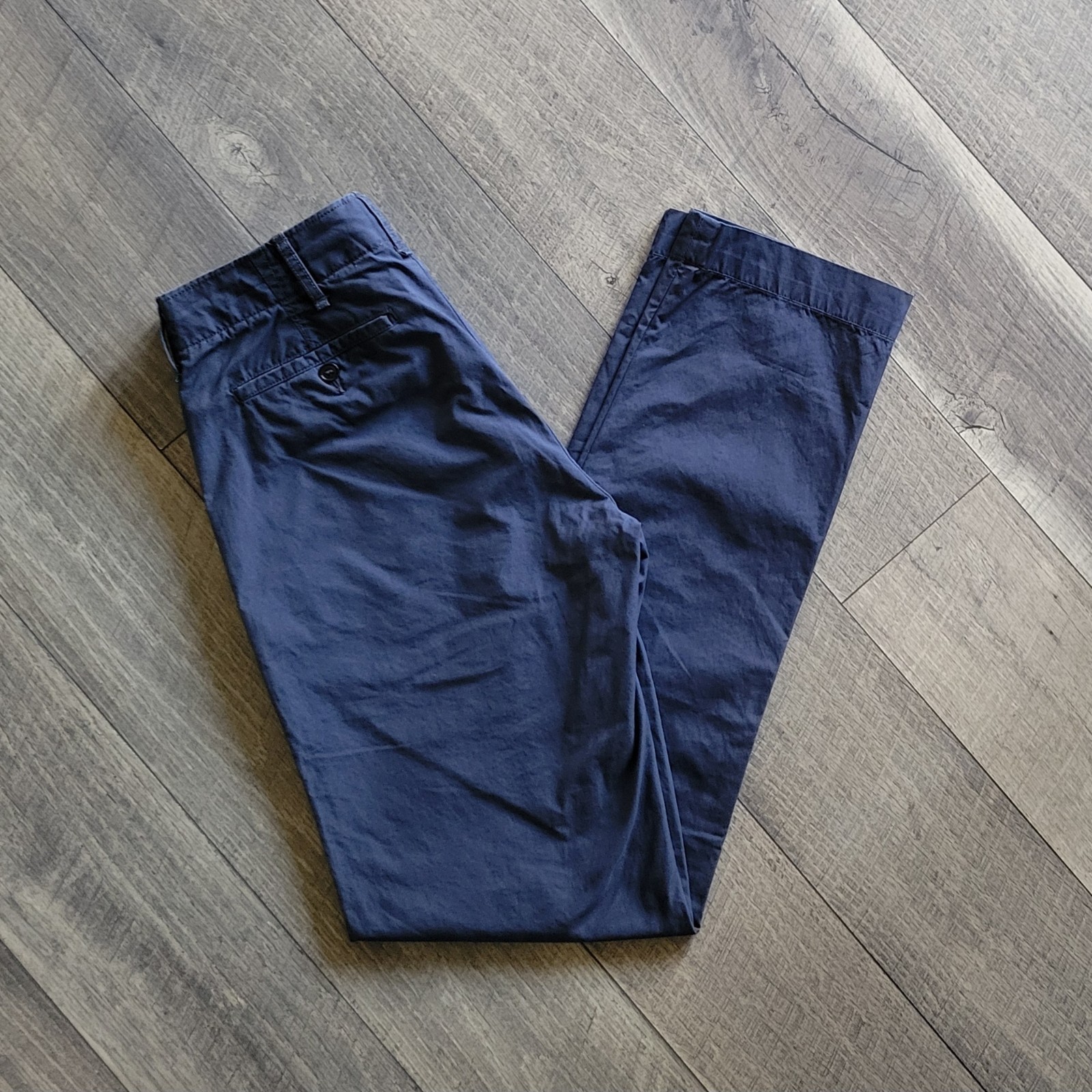 Buck Mason Parachute Poplin Carry On Pants 28 Blue Drawstring Lightweight Travel