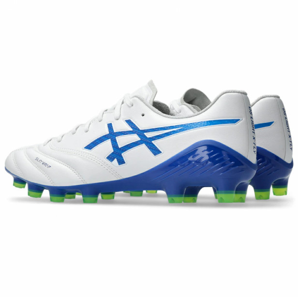ASICS DS LIGHT X-FLY 6 1101A076 102 Soccer Cleats US 5.5-10 White Asics Blue