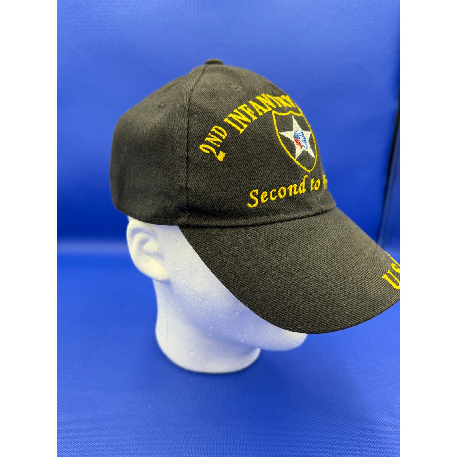 U.S. Army 2nd Infantry Division Second to None Black Embroidered Cap Hat