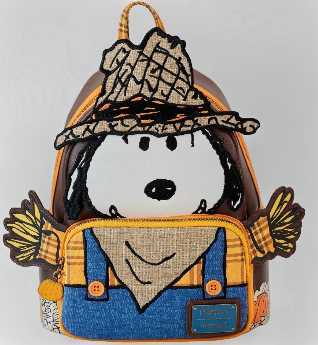LOUNGEFLY PEANUTS SNOOPY SCRAWCROW COSPLAY BACKPACK NWT