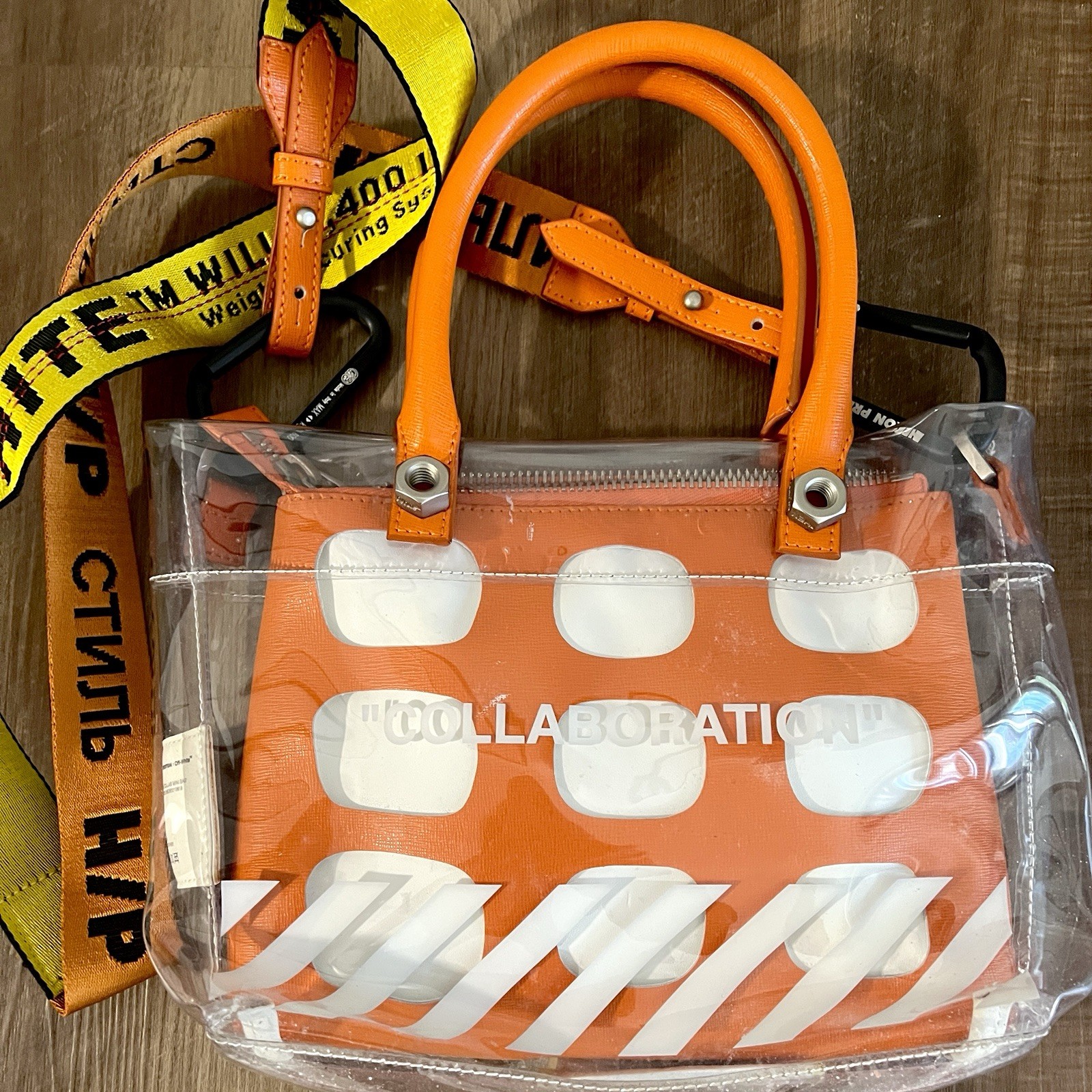 Off-White X Heron Preston “Collaboration” PVC Handle Handbag