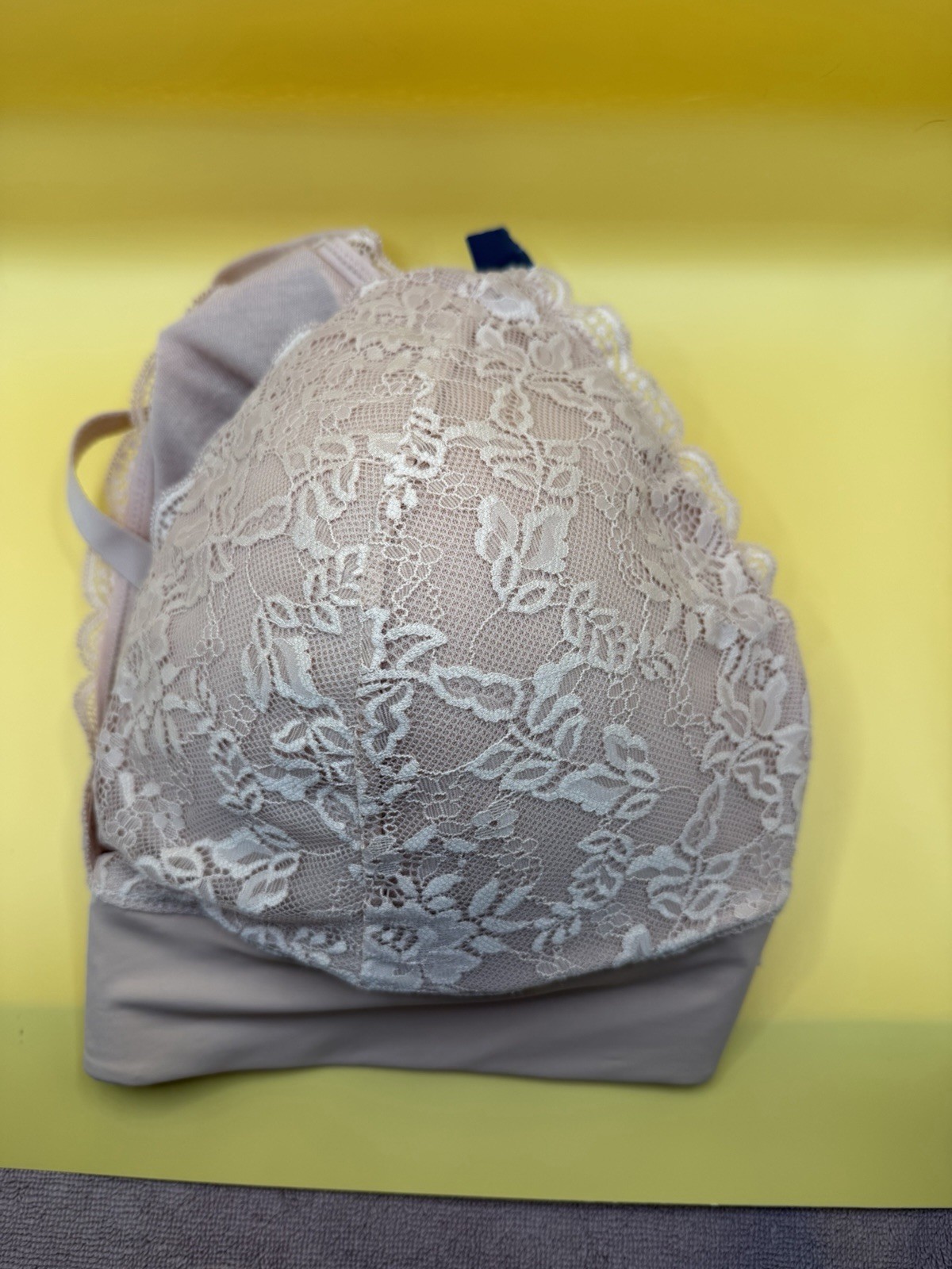BRA Womens Joyspun Wirefree Lace Micro Bralette Blush Pink Stain Size XXXL NWT