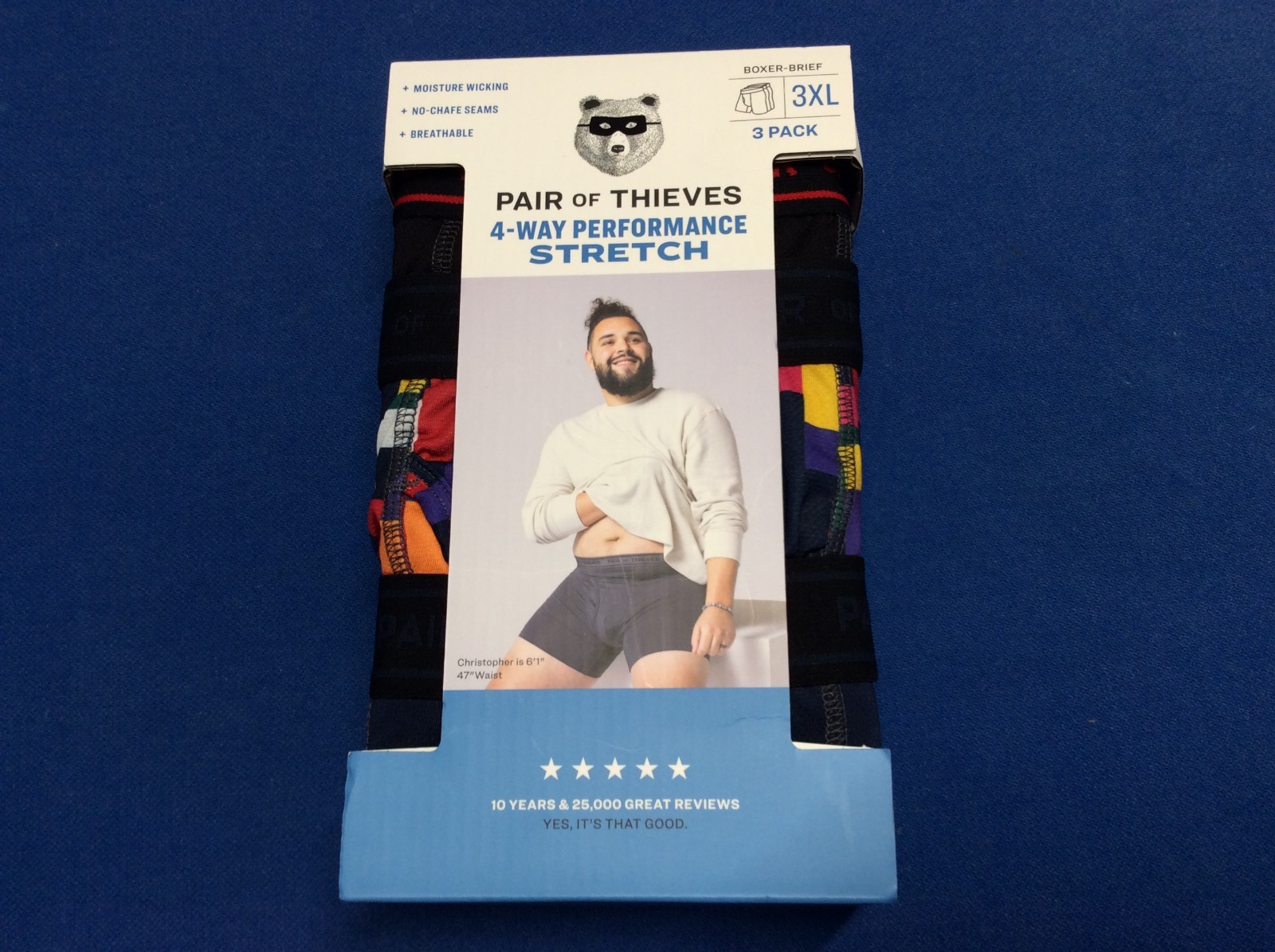 Men’s Pair of Thieves boxer briefs, available in various sizes and colors 3 pack