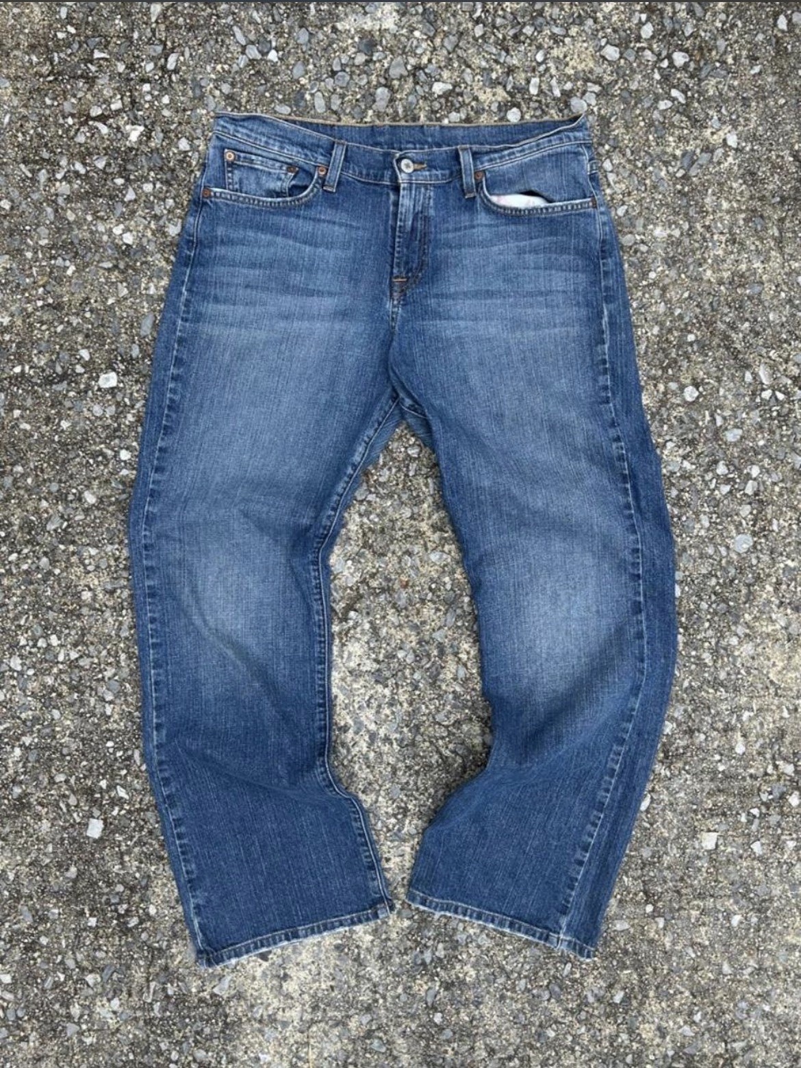 VTG 2000s Lucky Brand Dungarees Jeans By Gene Montesano 32 Classic Fit Y2K Blue