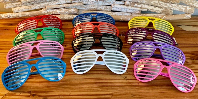 Retro-Style Mirrored Sunglasses w/ Shutter Shade. Choose Your Color!