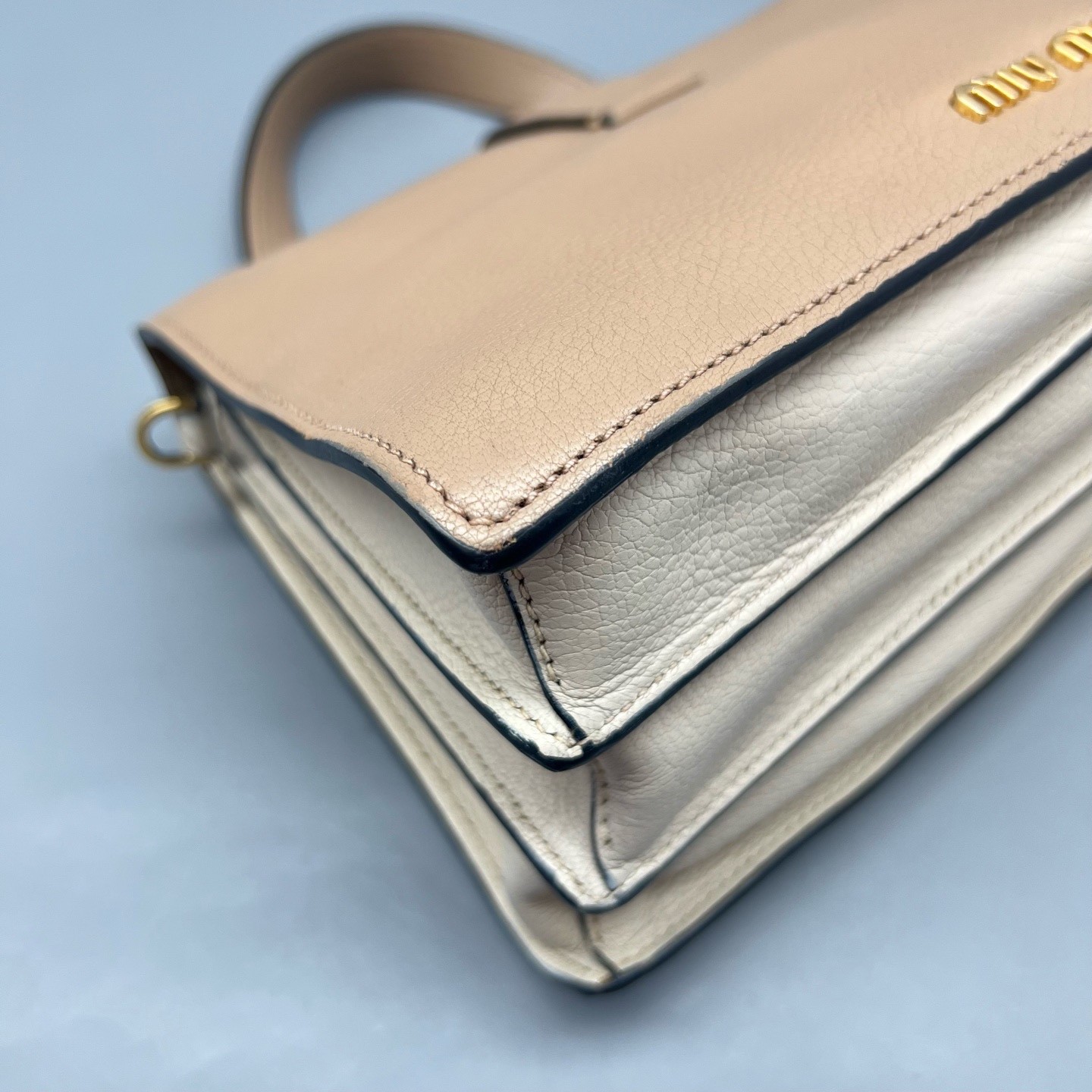 Miu Miu Pre-Owned Authentic Luxury Handbag Colorblock 27*18*13cm