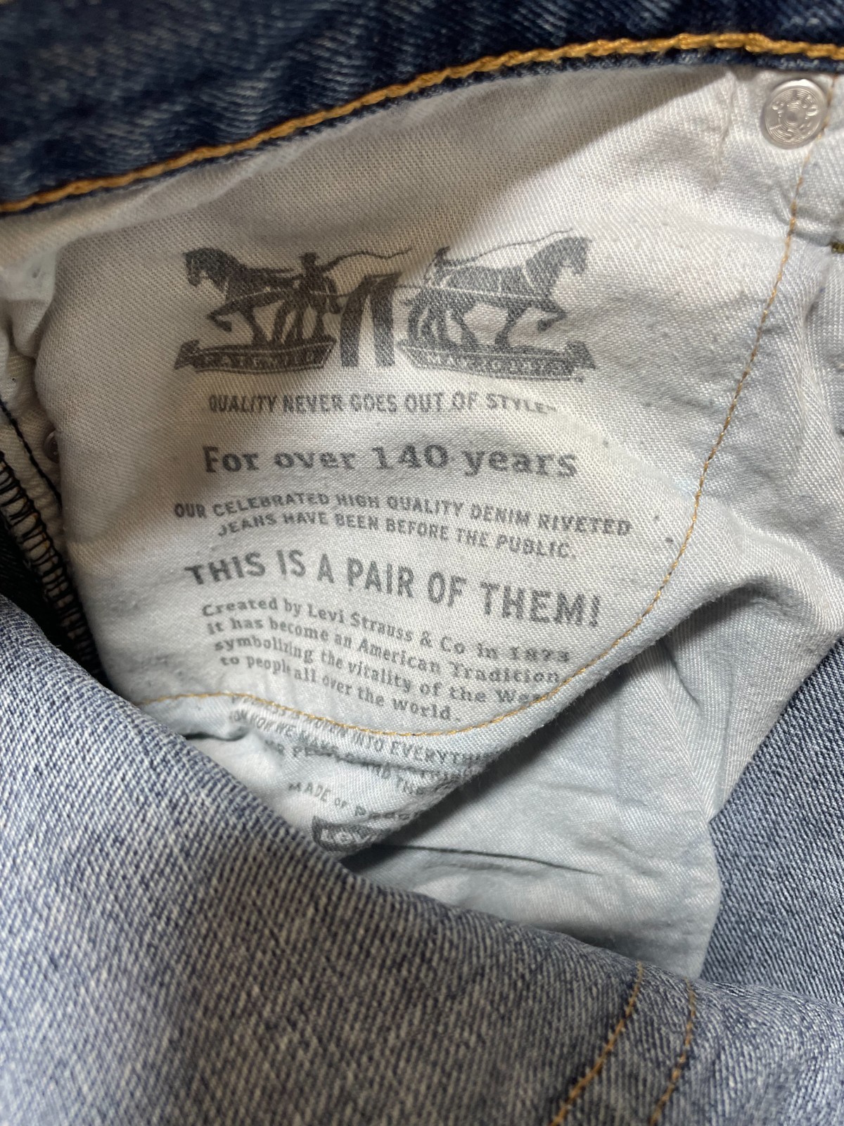 Levi’s 502 Jeans W34 L32 Blue Regular Tapered Denim Men’s Levi Strauss 34×32