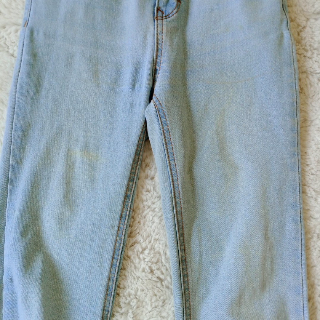 Pull&Bear Light Blue Wash Denim Skinny Jeans Tapered High Rise EU 34 UK Size 8