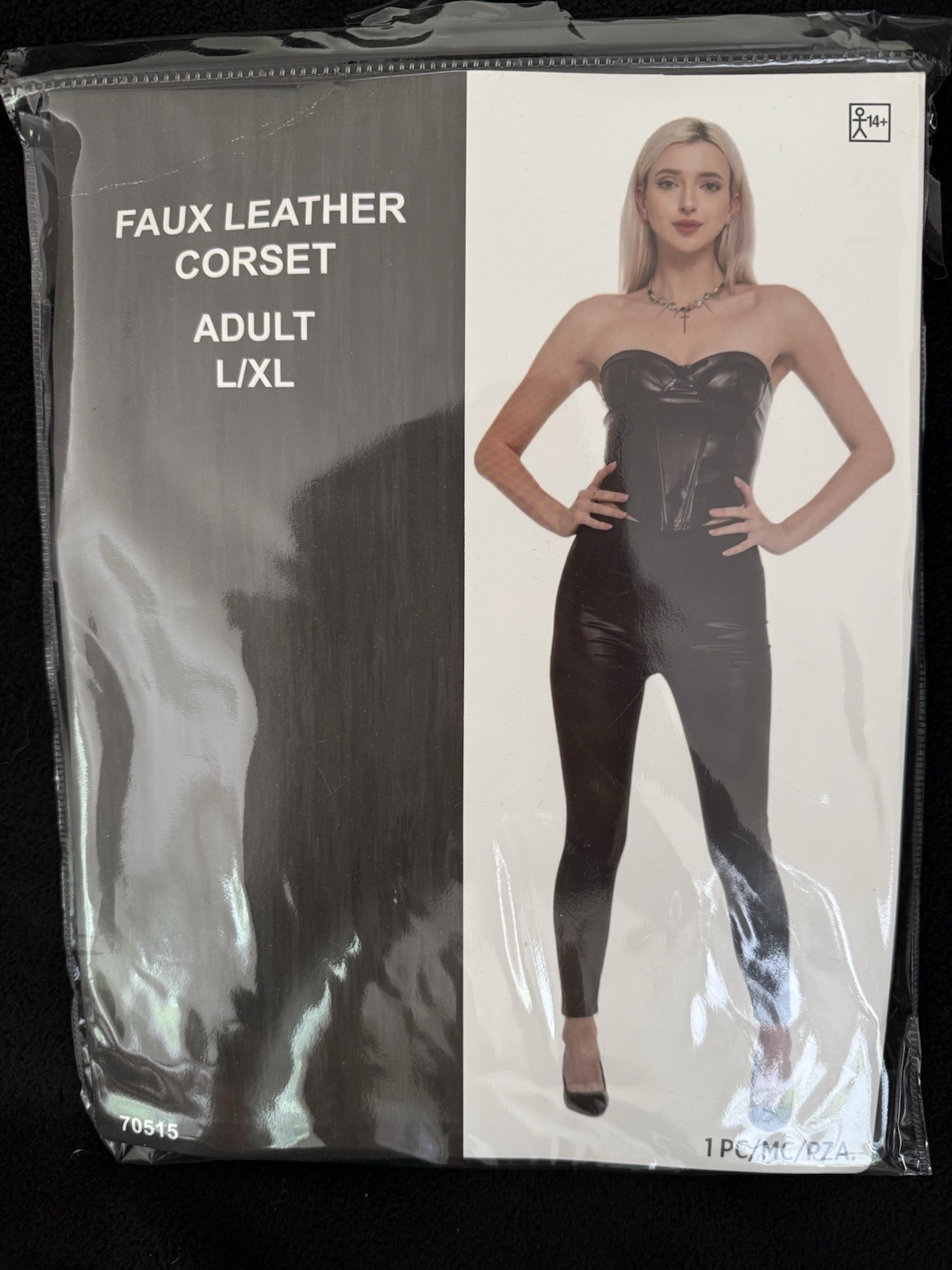 Womens PU Leather Tube Top / Corset: Stretchy. Would say size 8-12.