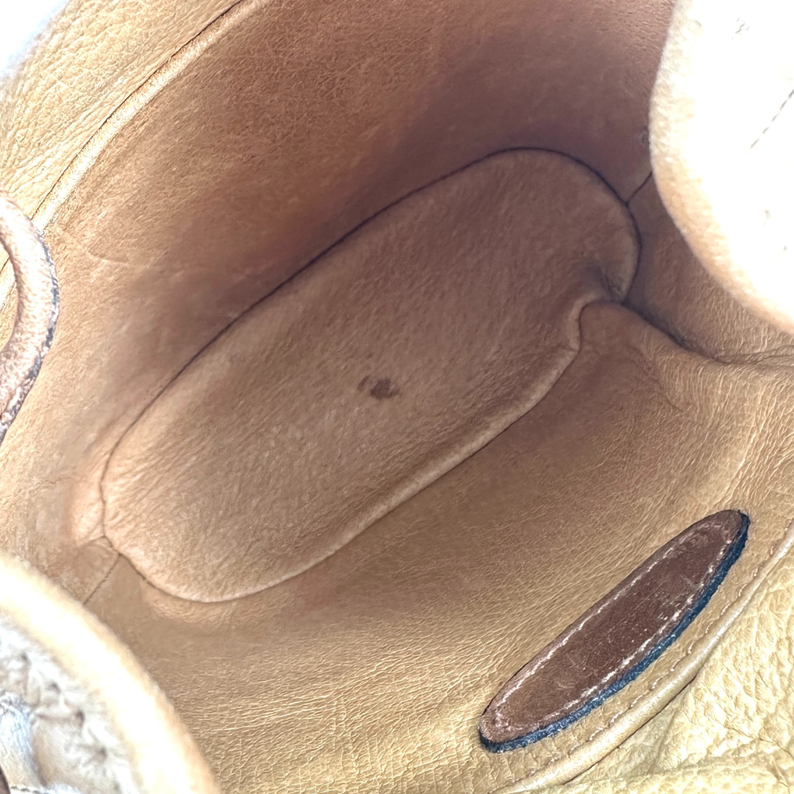 Gucci Vintage Black Brown Canvas Leather Drawstring Mini Bucket Bag Mcro GG Auth