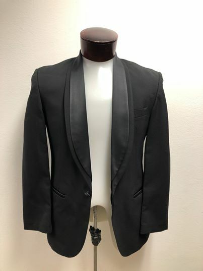 One Button Black Double Shawl Lapel tuxedo jacket