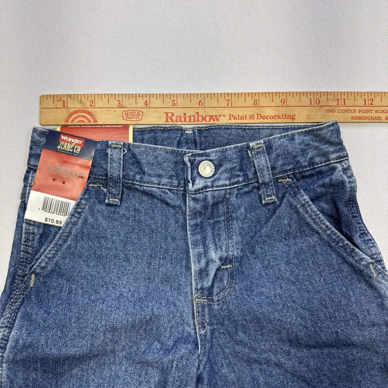 Wrangler Jeans Co Shorts Boy Size 4 Regular Wide Leg Classic Carpenter #0220