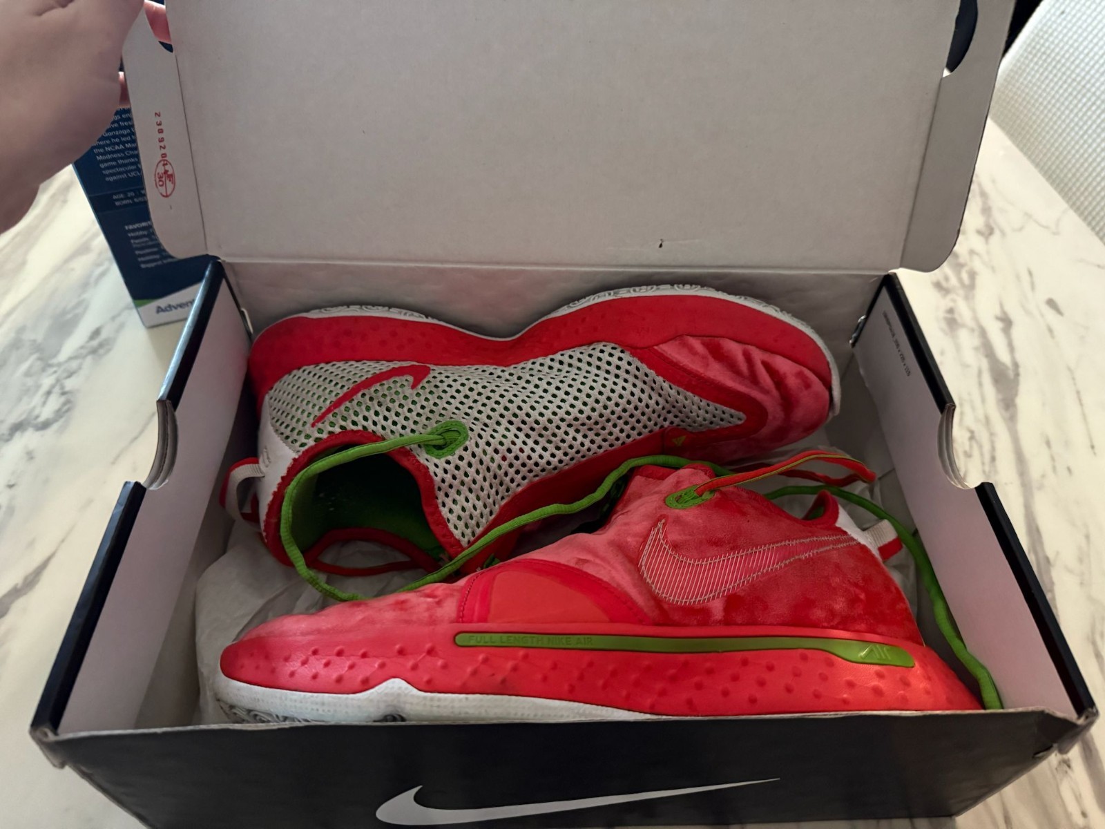 Nike Paul George PG4 Crimson/White Apple-Green Volt