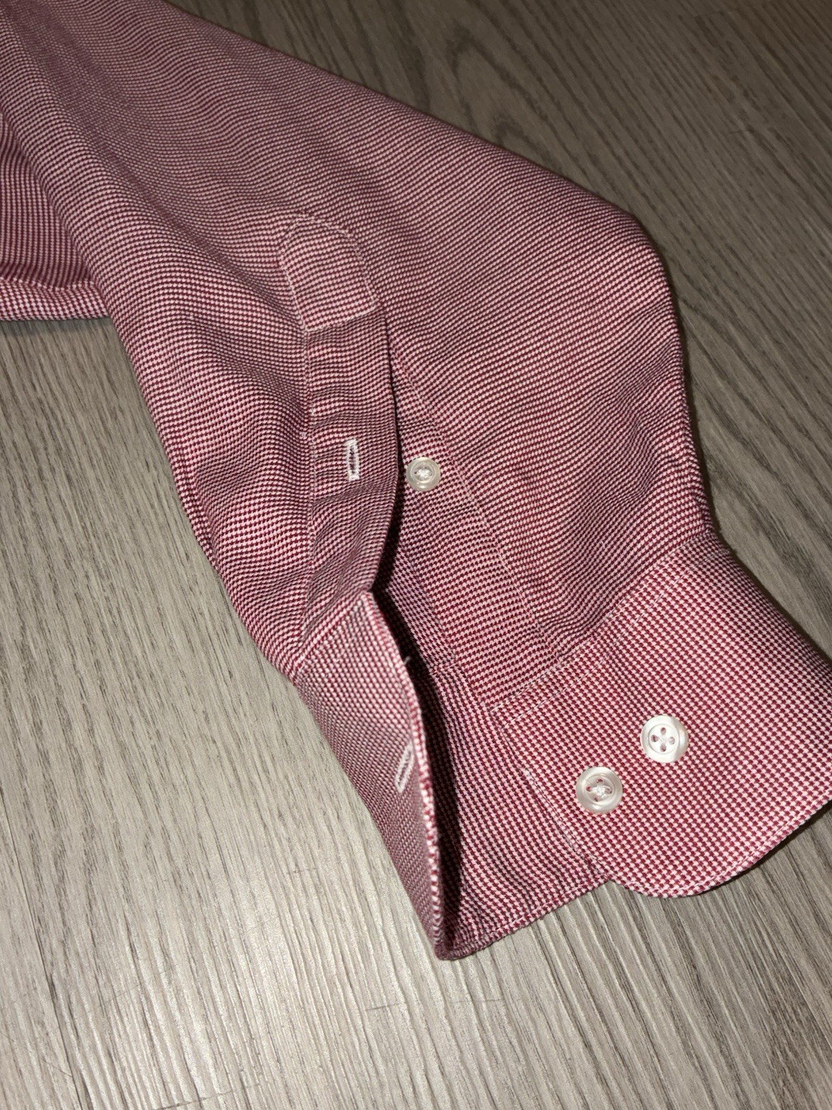 Van Heusen Regular Fit Wrinkle Free / Dress Shirt Red/White 16.5 32/33
