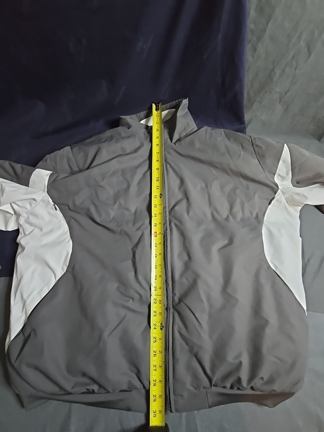 BLANK Majestic Athletic Therma Base Premier Jacket Grey White XL