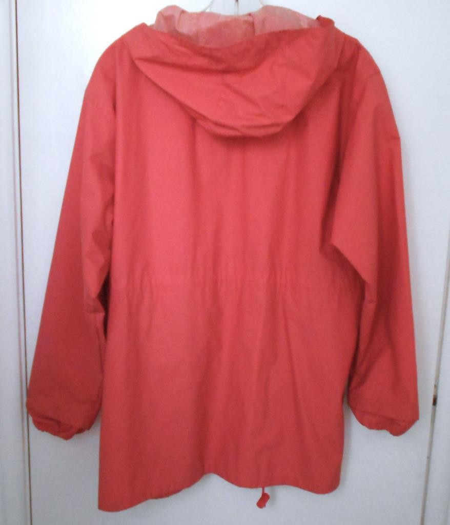 Vtg Gap Kids Storm Buster Raincoat & Pouch Peach/Orange L/XL