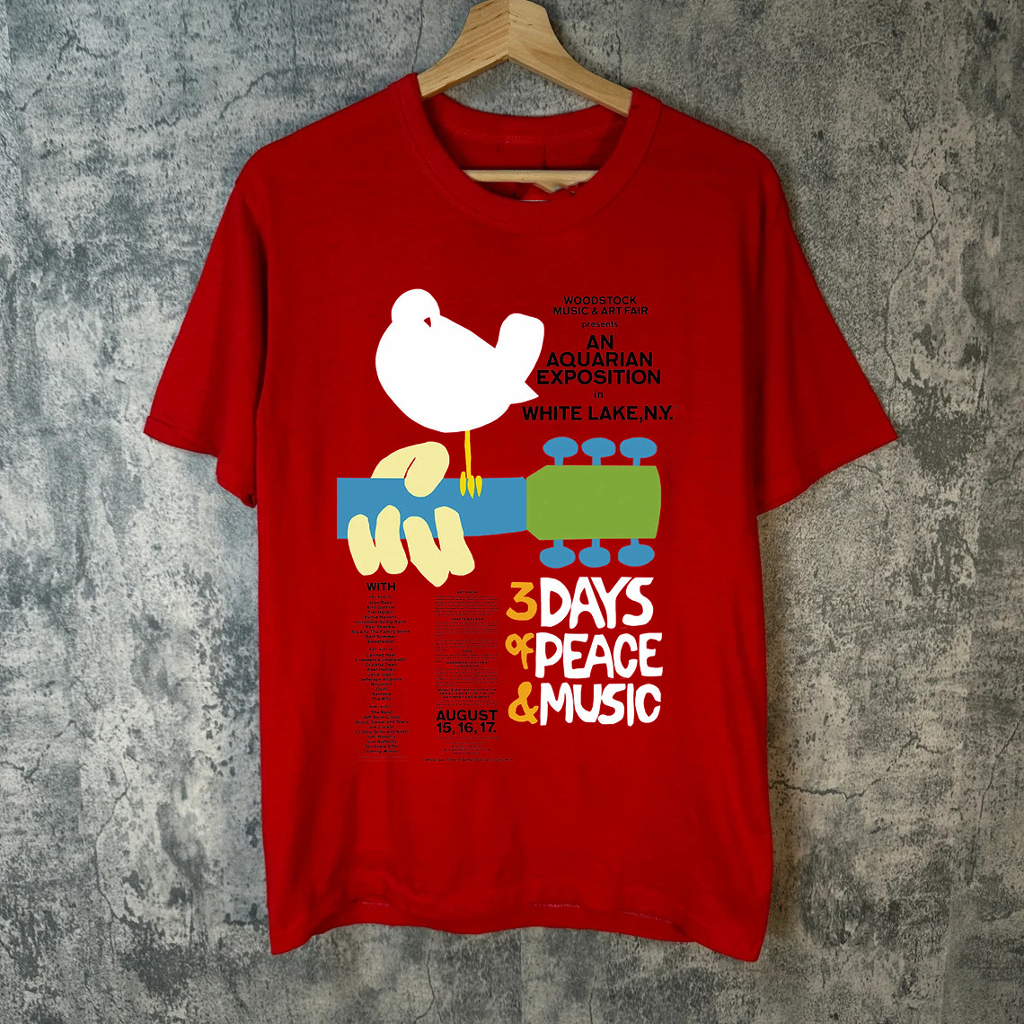 Woodstock 3 Days Of Peace Music Festival T Shirt Full Size S-5XL TT1002