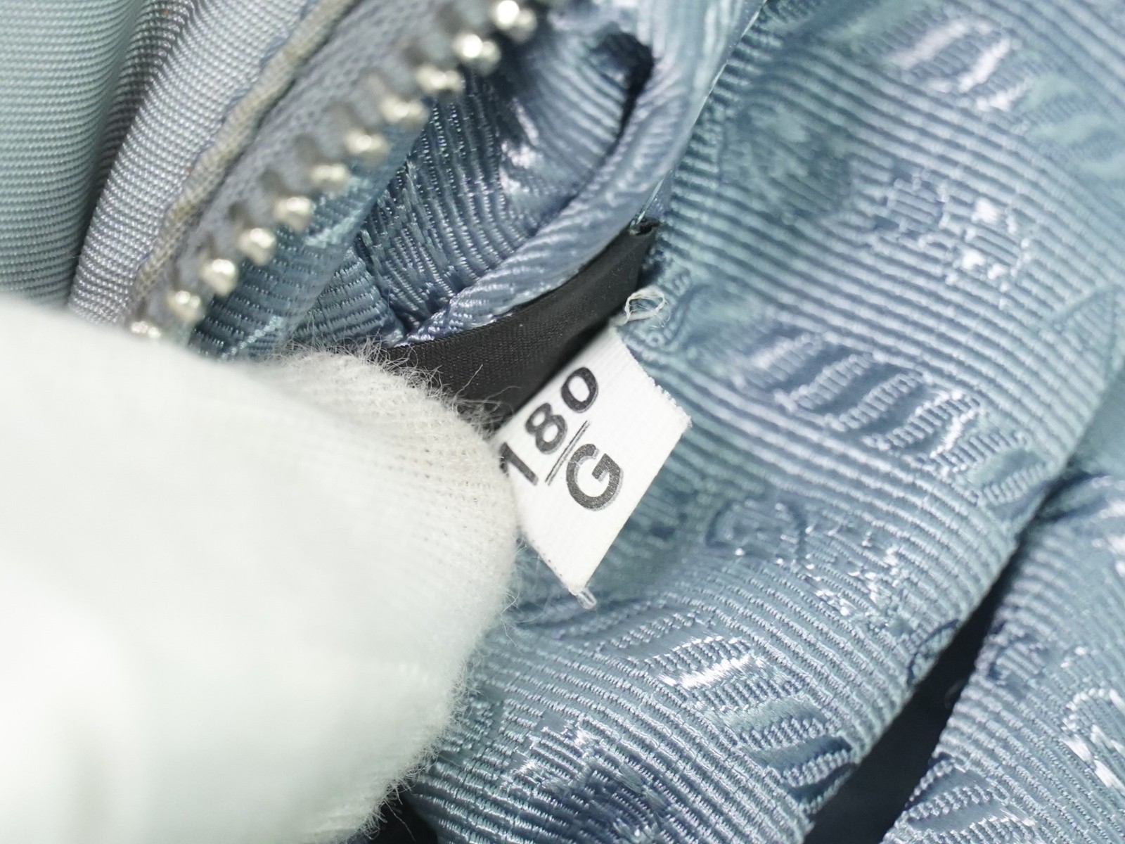 PRADA Re-Edition 2005 Nylon -Shoulder Crossbody Bag Light Blue Silver